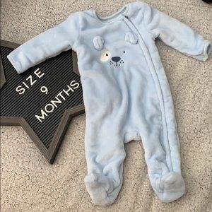 Plush baby fleece snowsuit